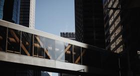 Buildings in downtown Houston — credit Jennifer Bedoya, Unsplash